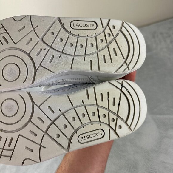 Lacoste White Leather Sneakers women’s Size 8 US/6 UK/39.5 EU - Picture 11 of 12